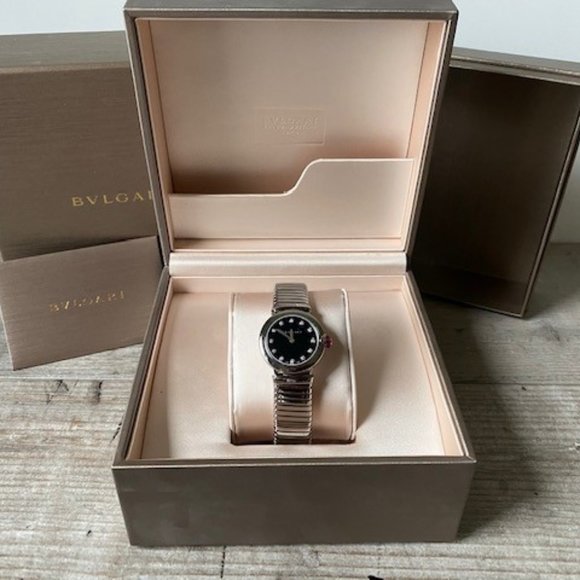 BVLGARI LVCEA Tubogas Quartz Diamond Black Dial - Picture 8 of 8